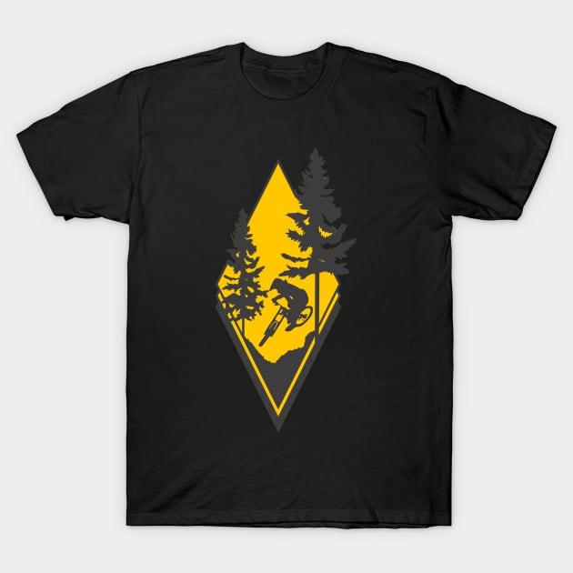 MTB Yella Art T-Shirt by OneRedFox